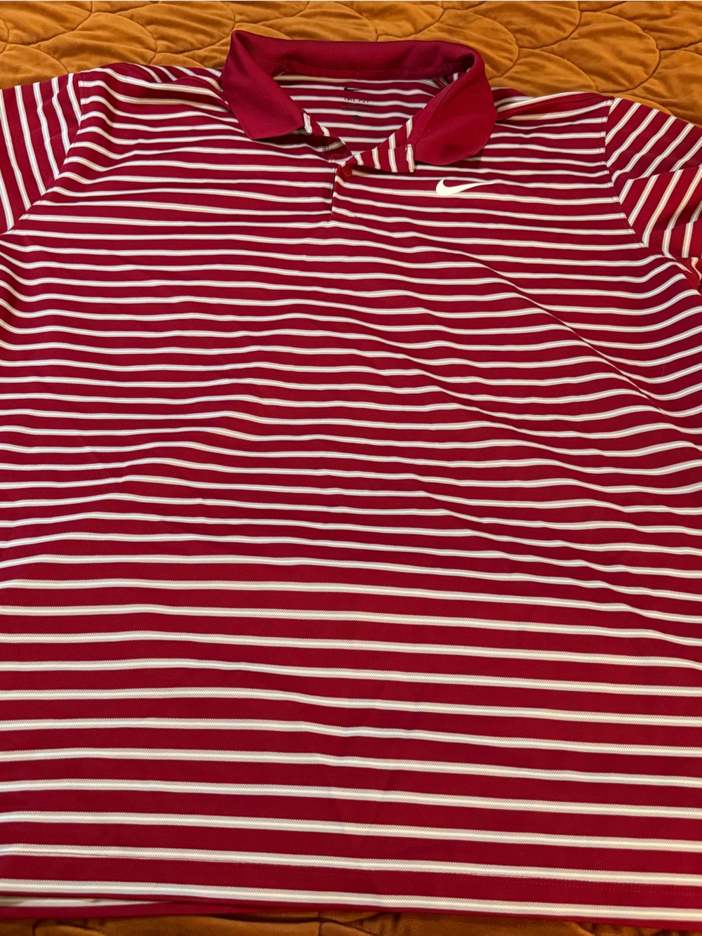 Nike Red and White Striped A-Line Skirt
